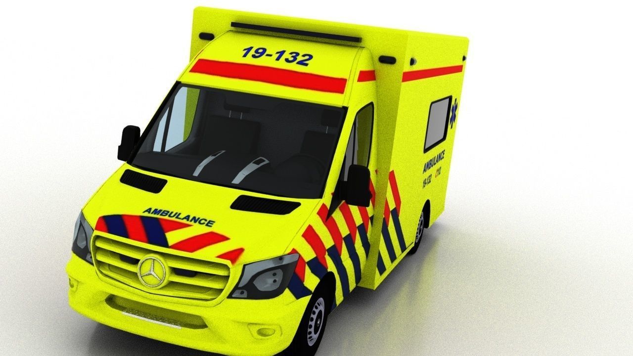 Mercedes Benz Sprinter 2015 Truck Netherlands Ambulance 3D model_12