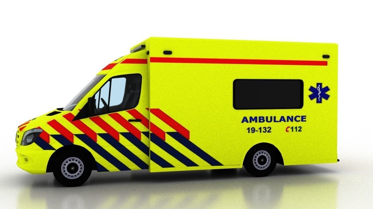 Mercedes Benz Sprinter 2015 Truck Netherlands Ambulance 3D model_7