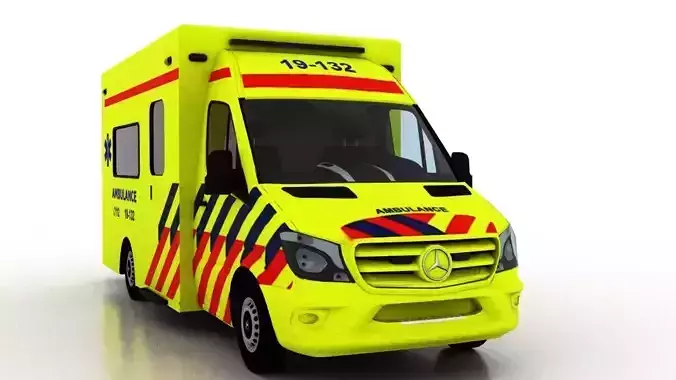 Mercedes Benz Sprinter 2015 Truck Netherlands Ambulance 3D model
