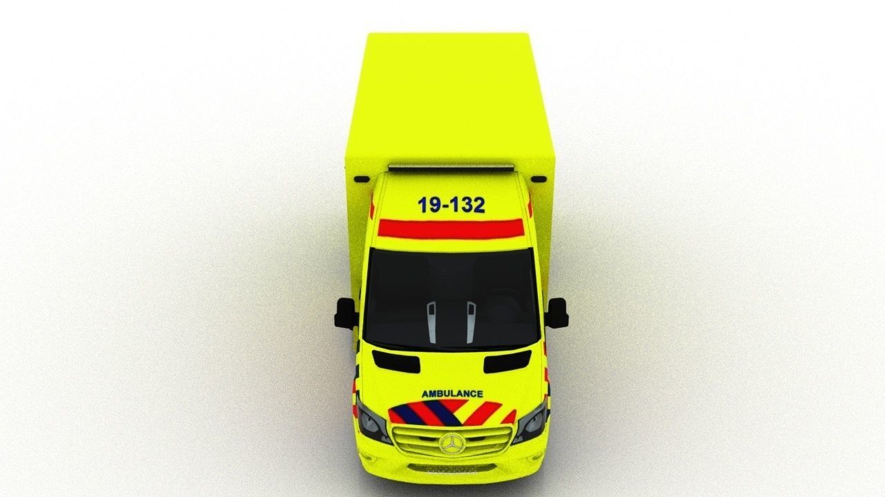 Mercedes Benz Sprinter 2015 Truck Netherlands Ambulance 3D model_13