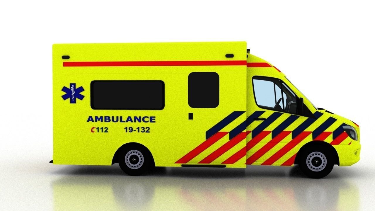 Mercedes Benz Sprinter 2015 Truck Netherlands Ambulance 3D model_2