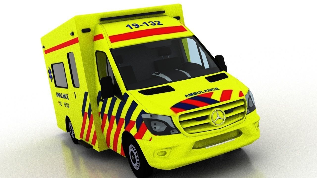 Mercedes Benz Sprinter 2015 Truck Netherlands Ambulance 3D model_11