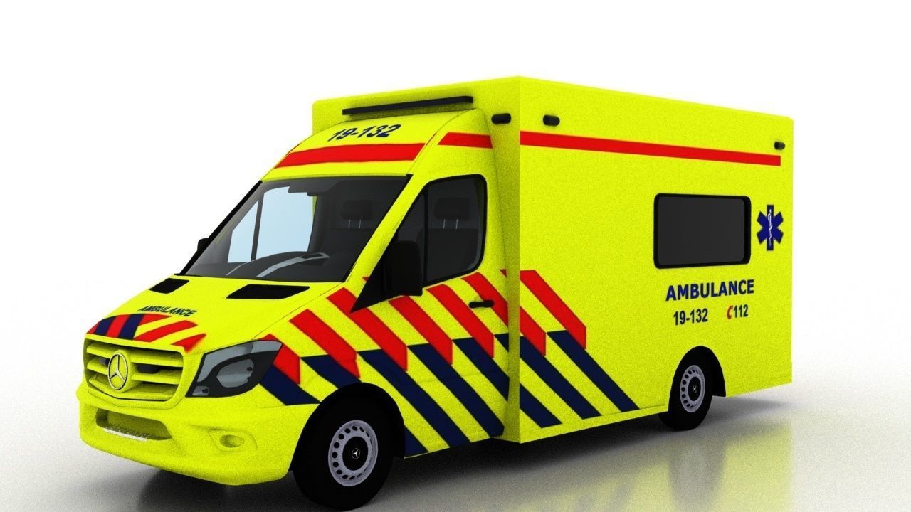 Mercedes Benz Sprinter 2015 Truck Netherlands Ambulance 3D model_8