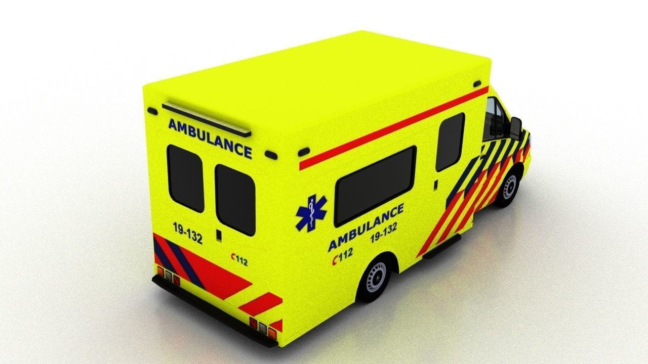 Mercedes Benz Sprinter 2015 Truck Netherlands Ambulance 3D model_10