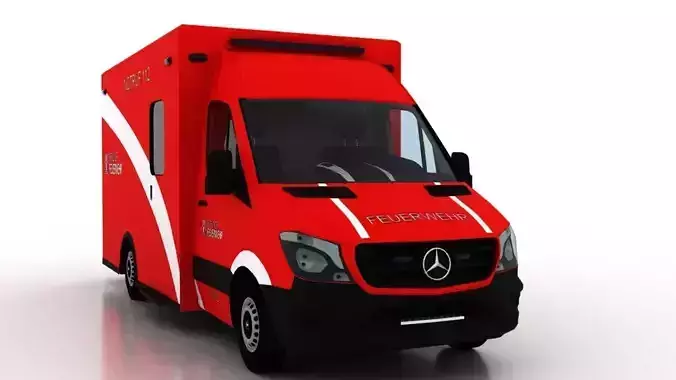 Mercedes Benz Sprinter 2015 Truck Germany Ambulance 3D model