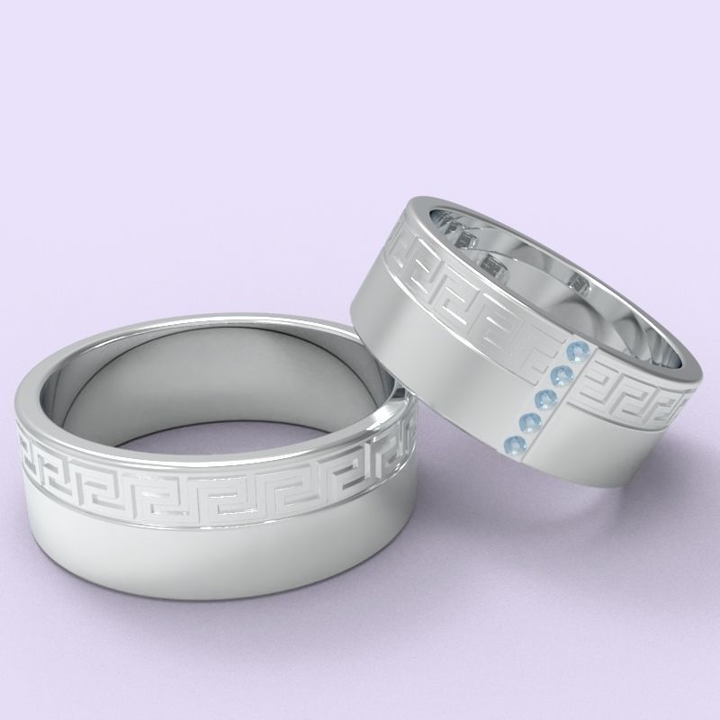 Weding Rings 3D print model_3