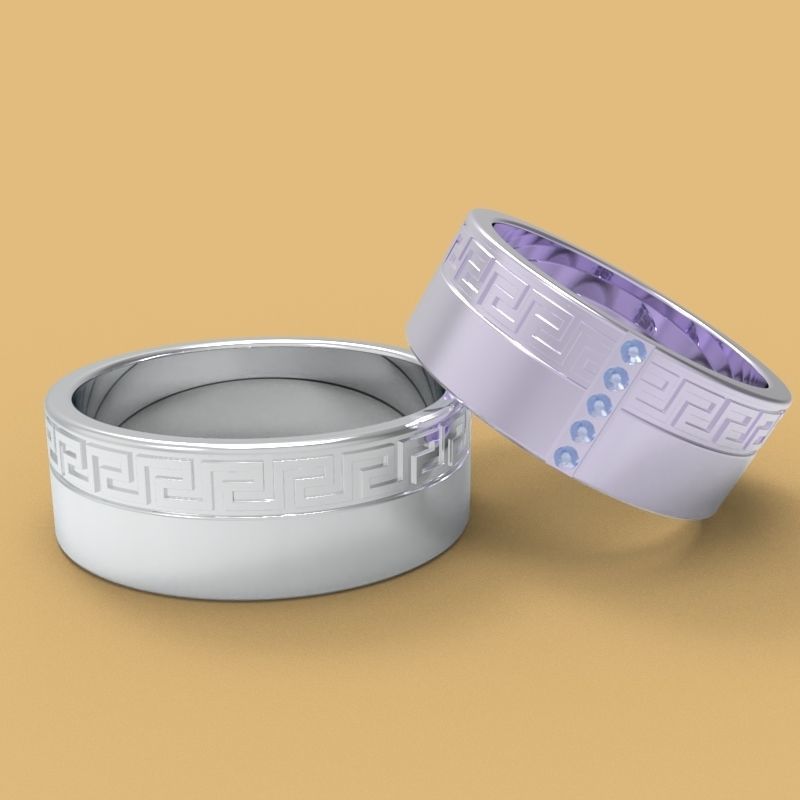 Weding Rings 3D print model_4