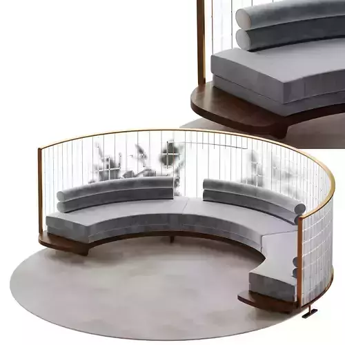 Partition glass semicircular set