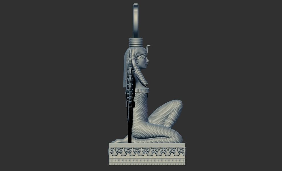 Egyptian goddess ISIS Statue wings 3D Printable v 1 3D print model_6
