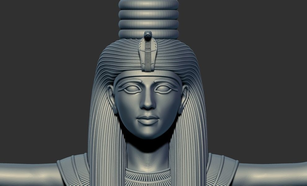 Egyptian goddess ISIS Statue wings 3D Printable v 1 3D print model_9