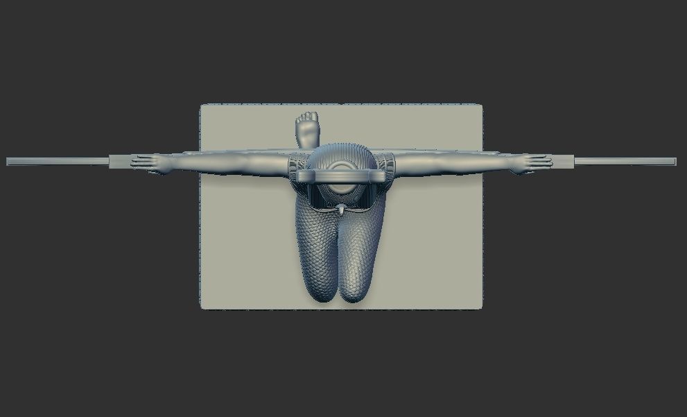 Egyptian goddess ISIS Statue wings 3D Printable v 1 3D print model_3