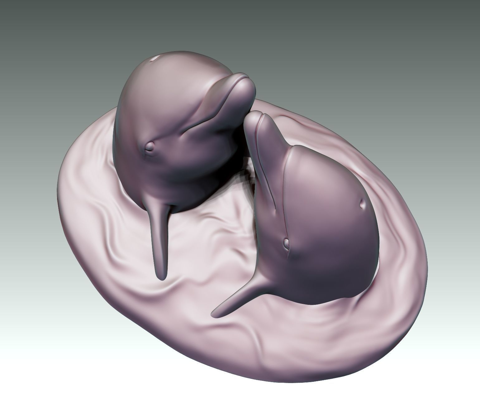 Lover Dolphins 3D print model_6