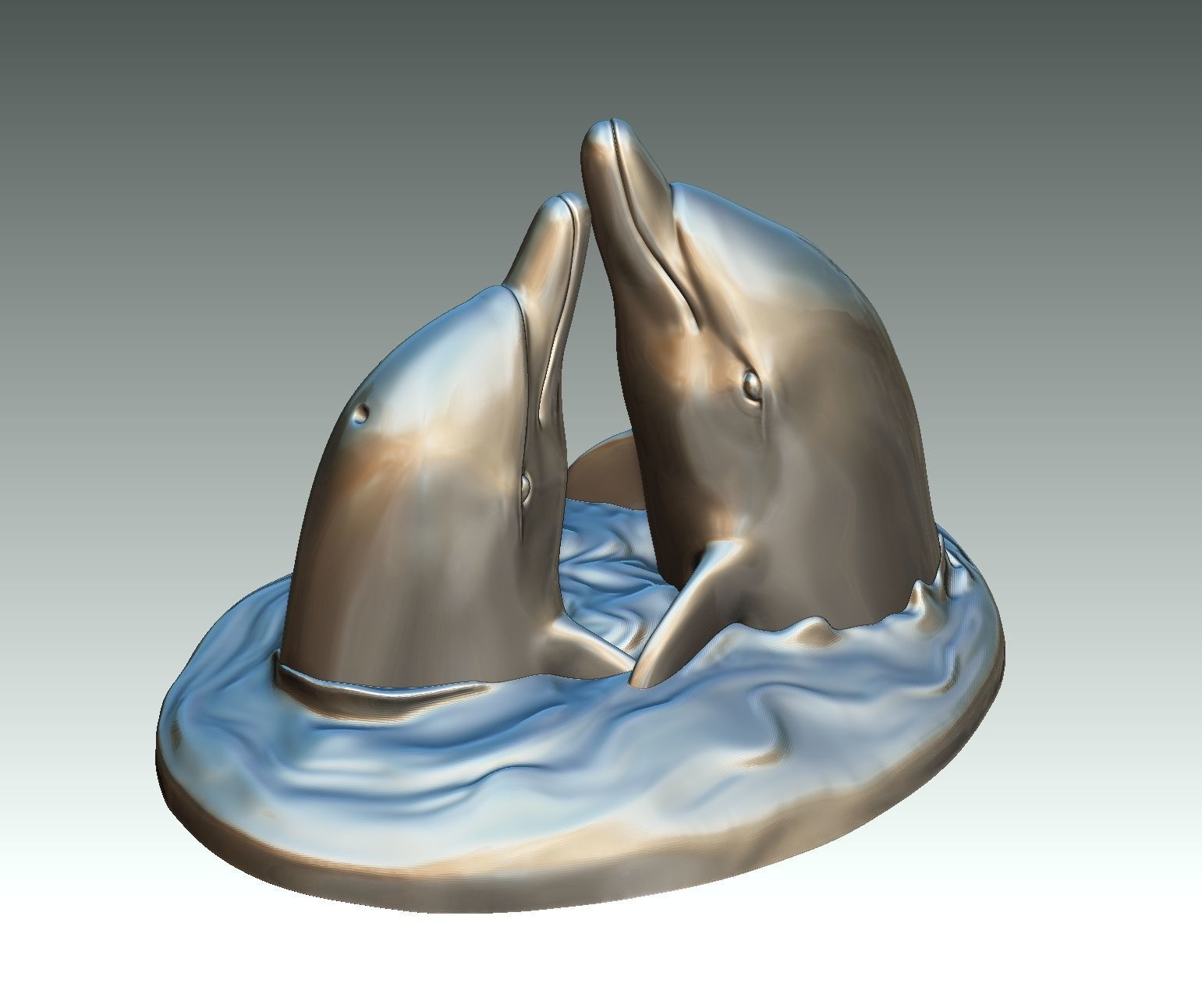 Lover Dolphins 3D print model_9