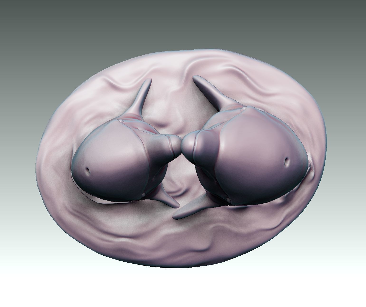 Lover Dolphins 3D print model_5