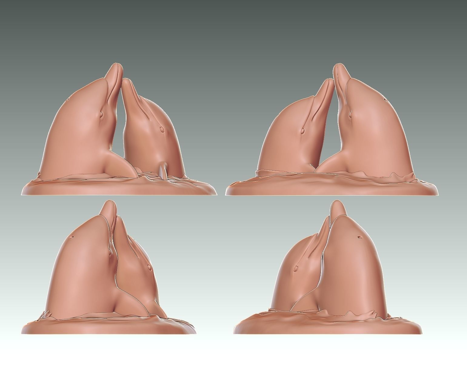 Lover Dolphins 3D print model_8