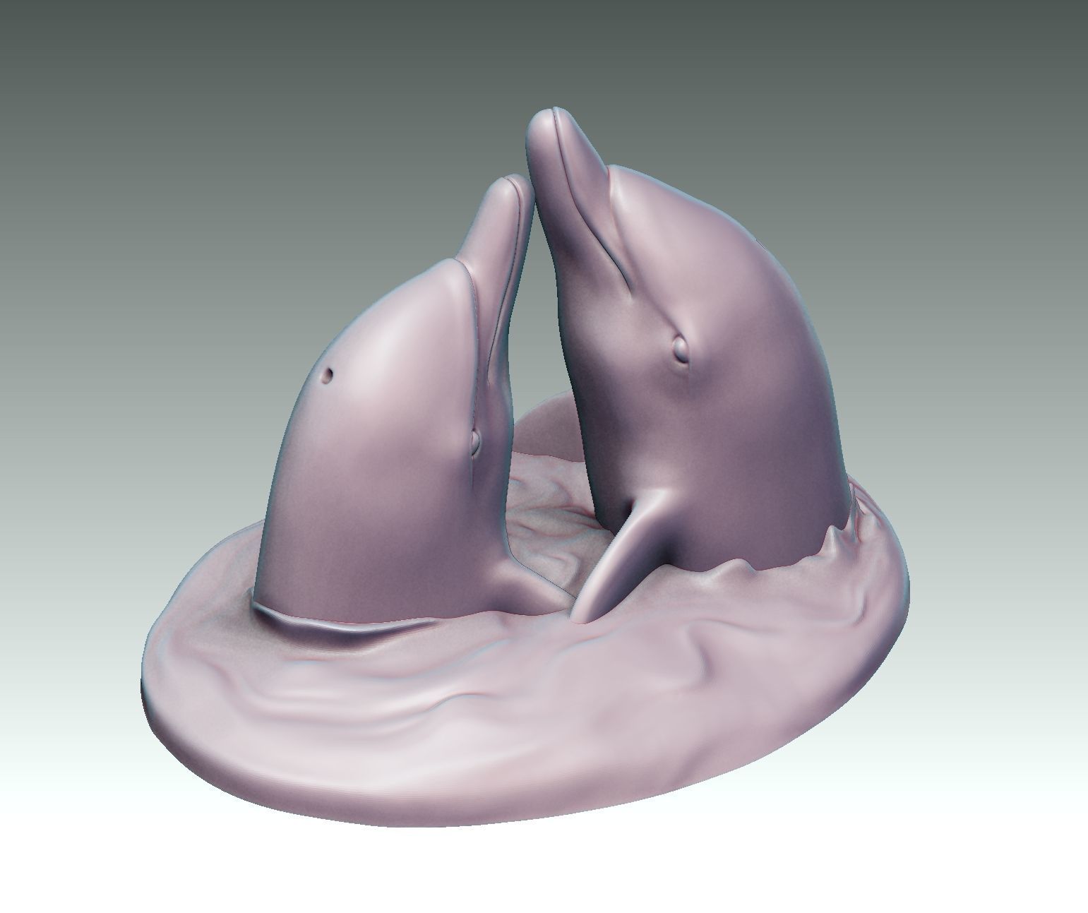 Lover Dolphins 3D print model_4