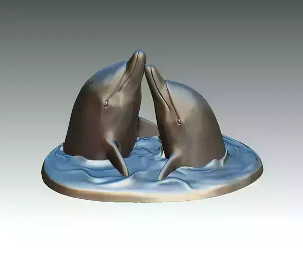 Lover Dolphins 3D print model