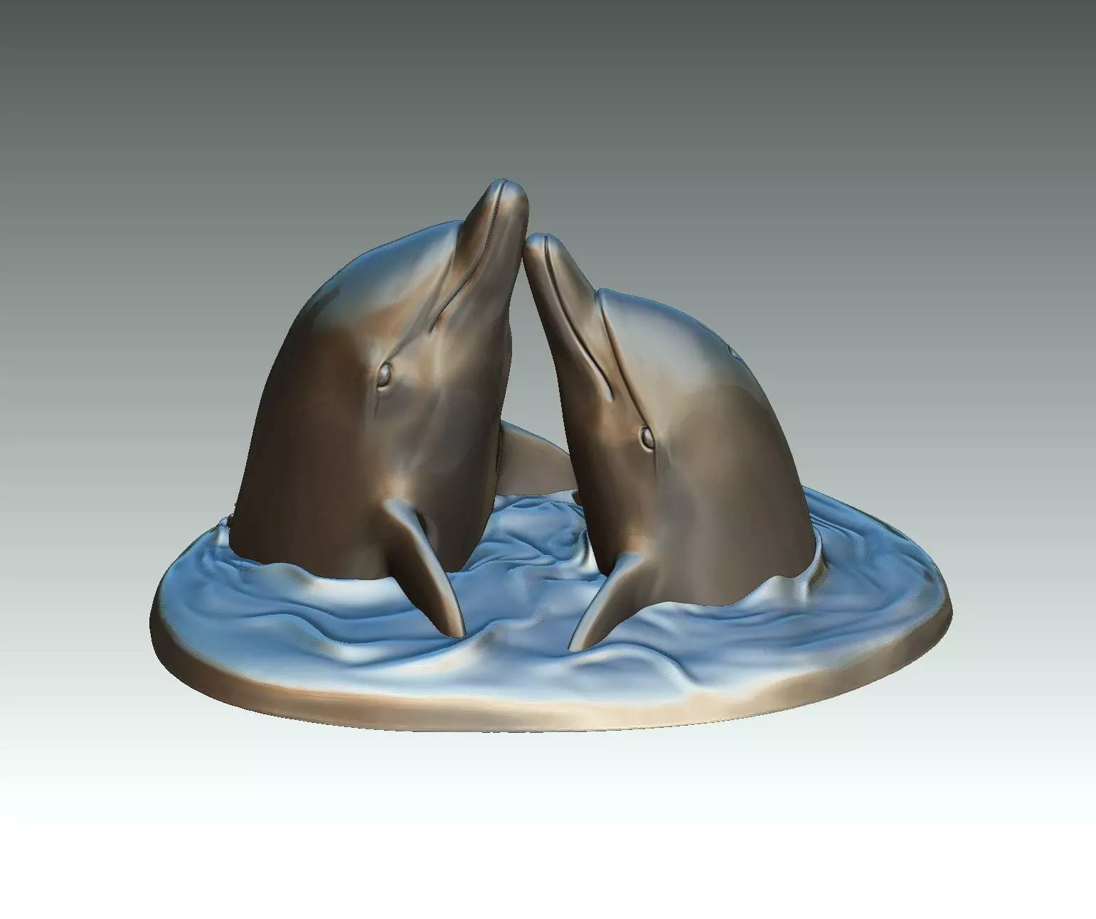 Lover Dolphins 3D print model_0