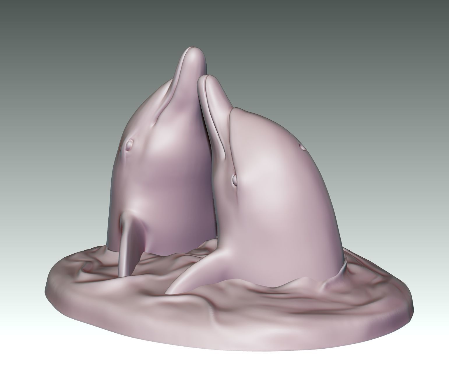 Lover Dolphins 3D print model_7