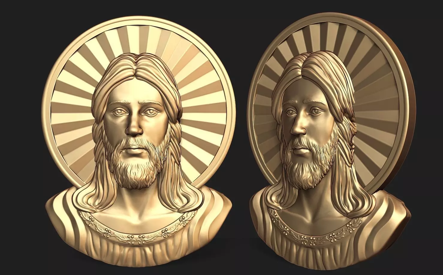 Jesus Head pendant 3D print model_0