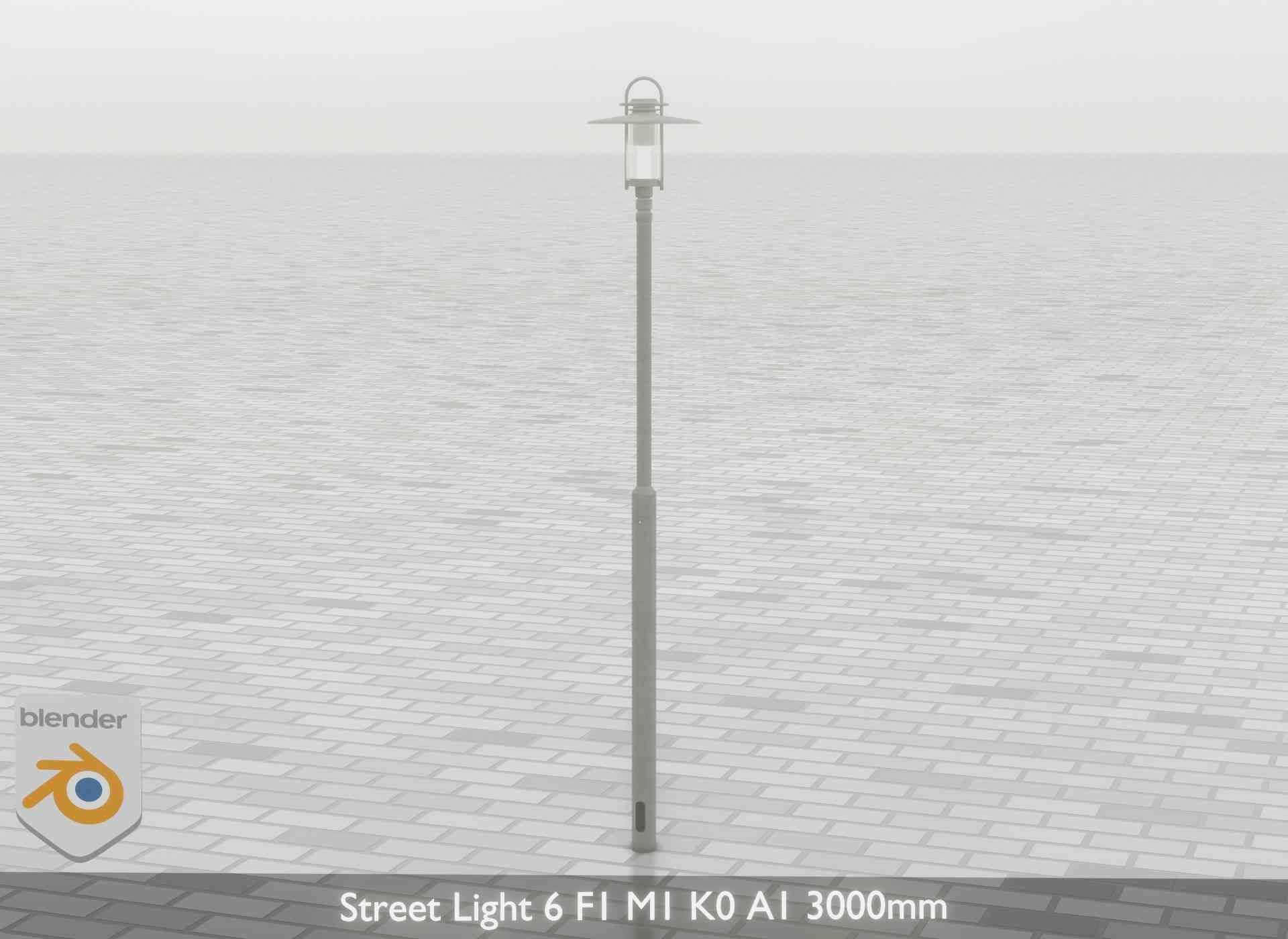 Street Light 6 F1 M1 K0 A1 3000mm Low-poly 3D model_32