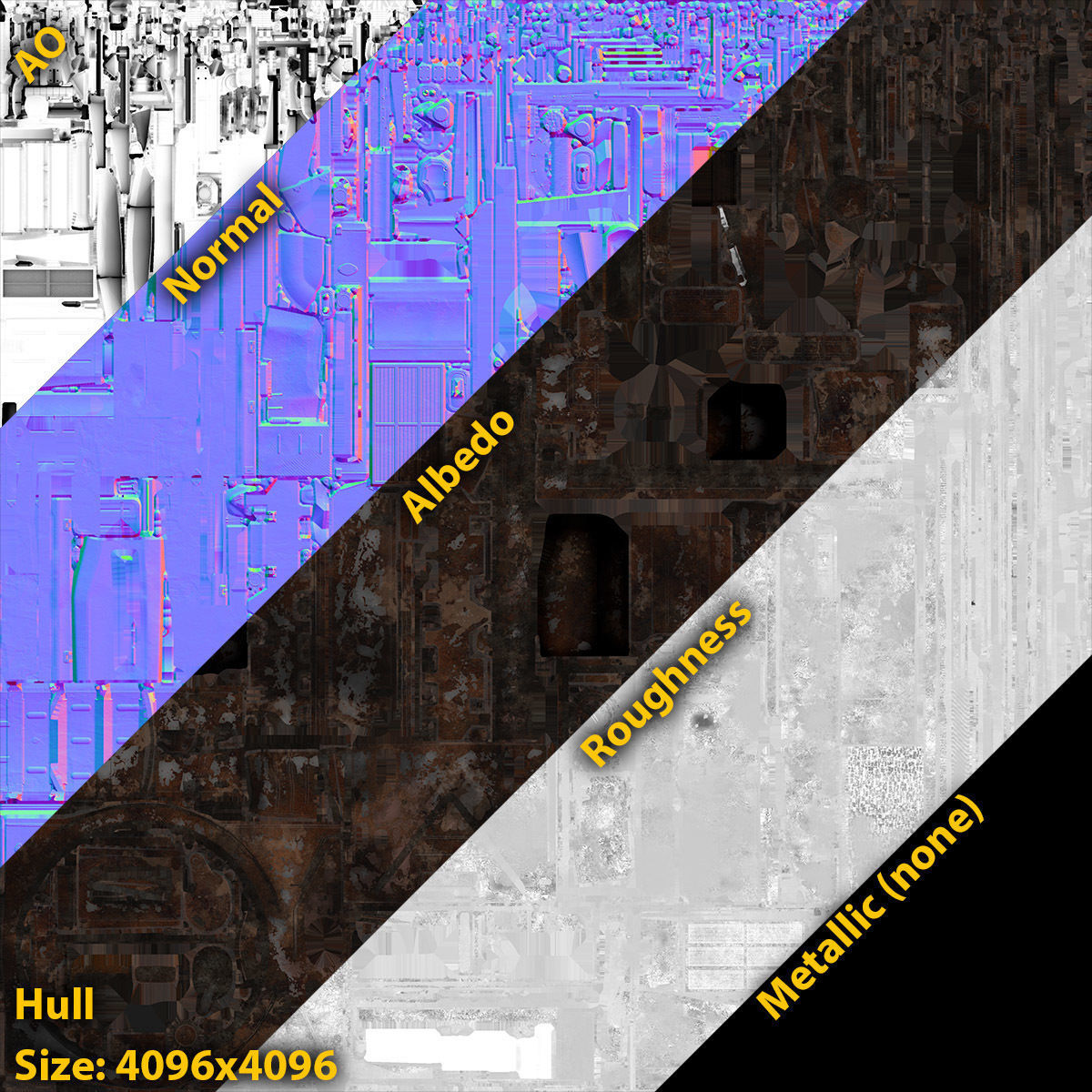 T-72A Tank Destroyed Low-poly 3D model_9