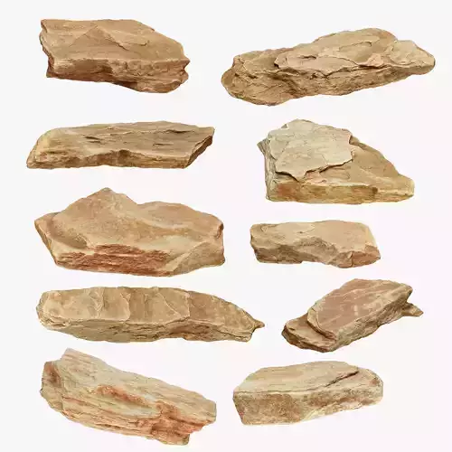PSscanned stone pack 1 Low-poly 3D model