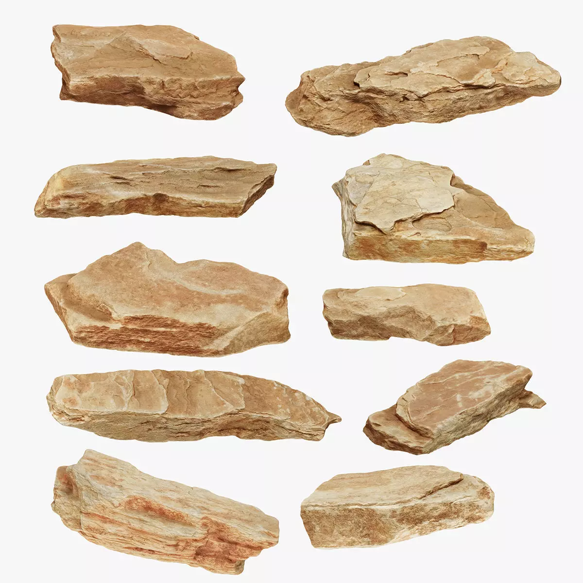 PSscanned stone pack 1 Low-poly 3D model_0