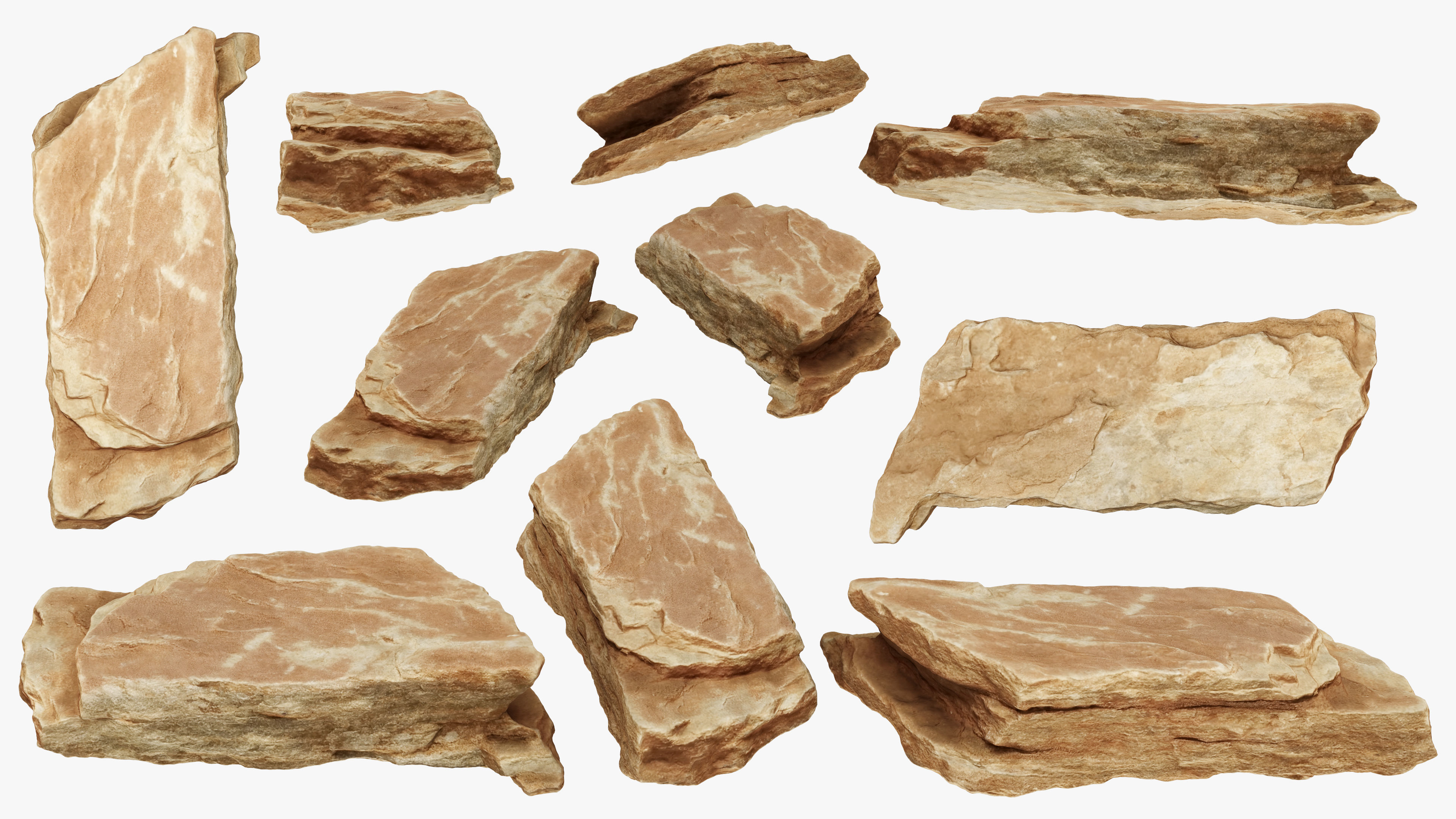 PSscanned stone pack 1 Low-poly 3D model_13