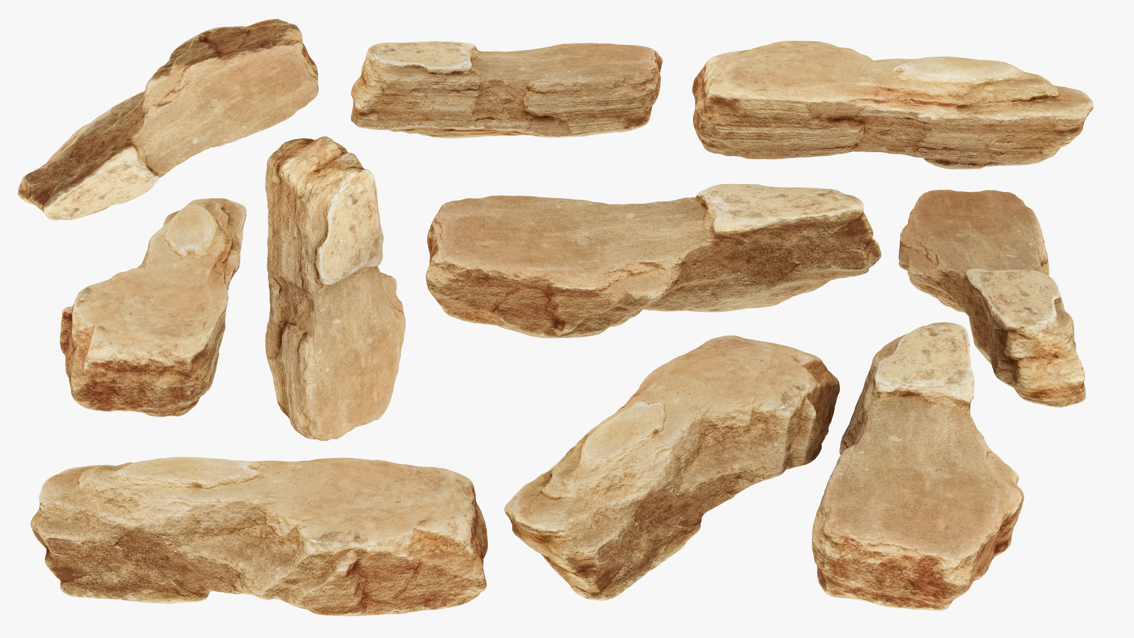 PSscanned stone pack 1 Low-poly 3D model_21