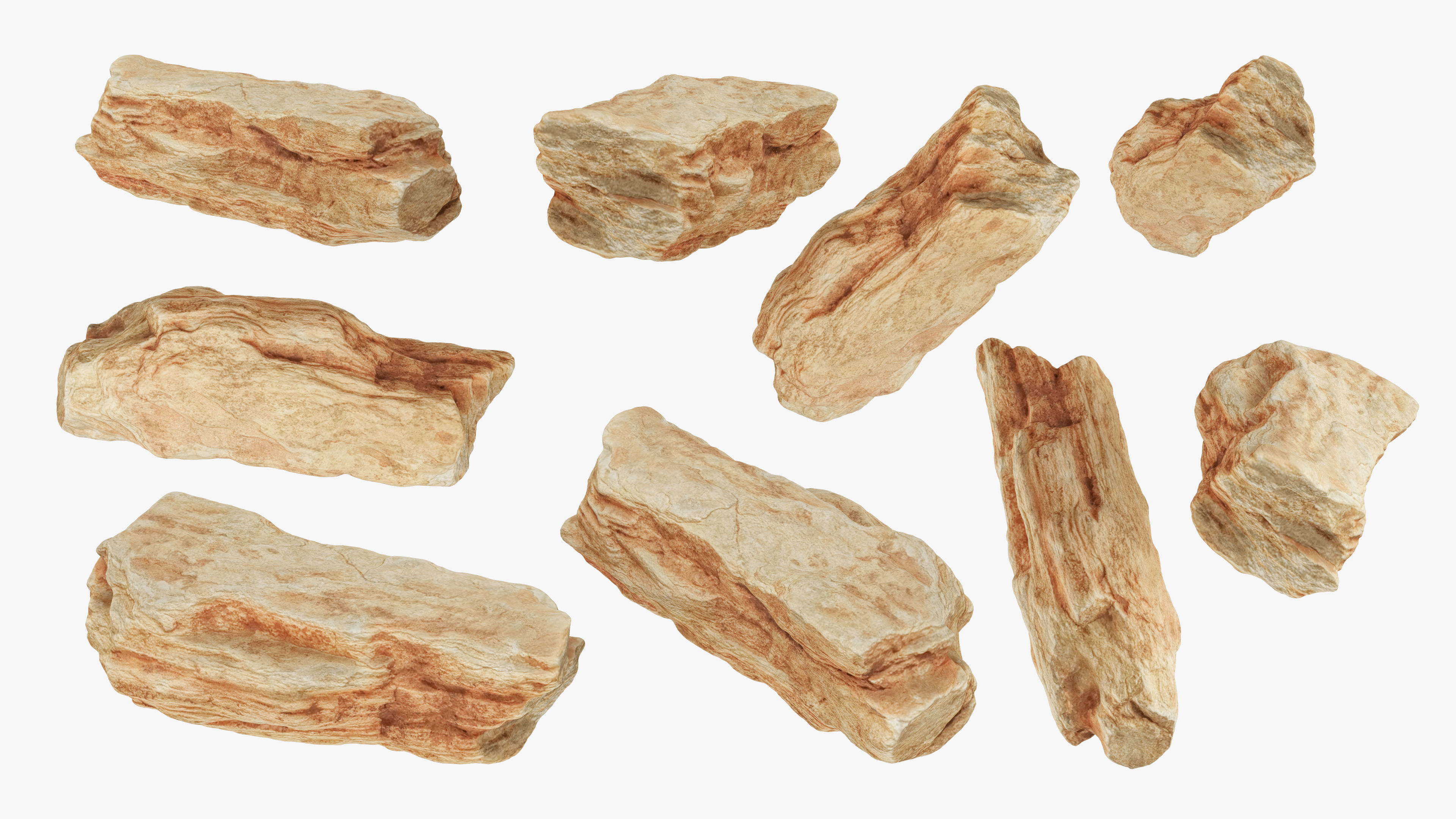 PSscanned stone pack 1 Low-poly 3D model_1