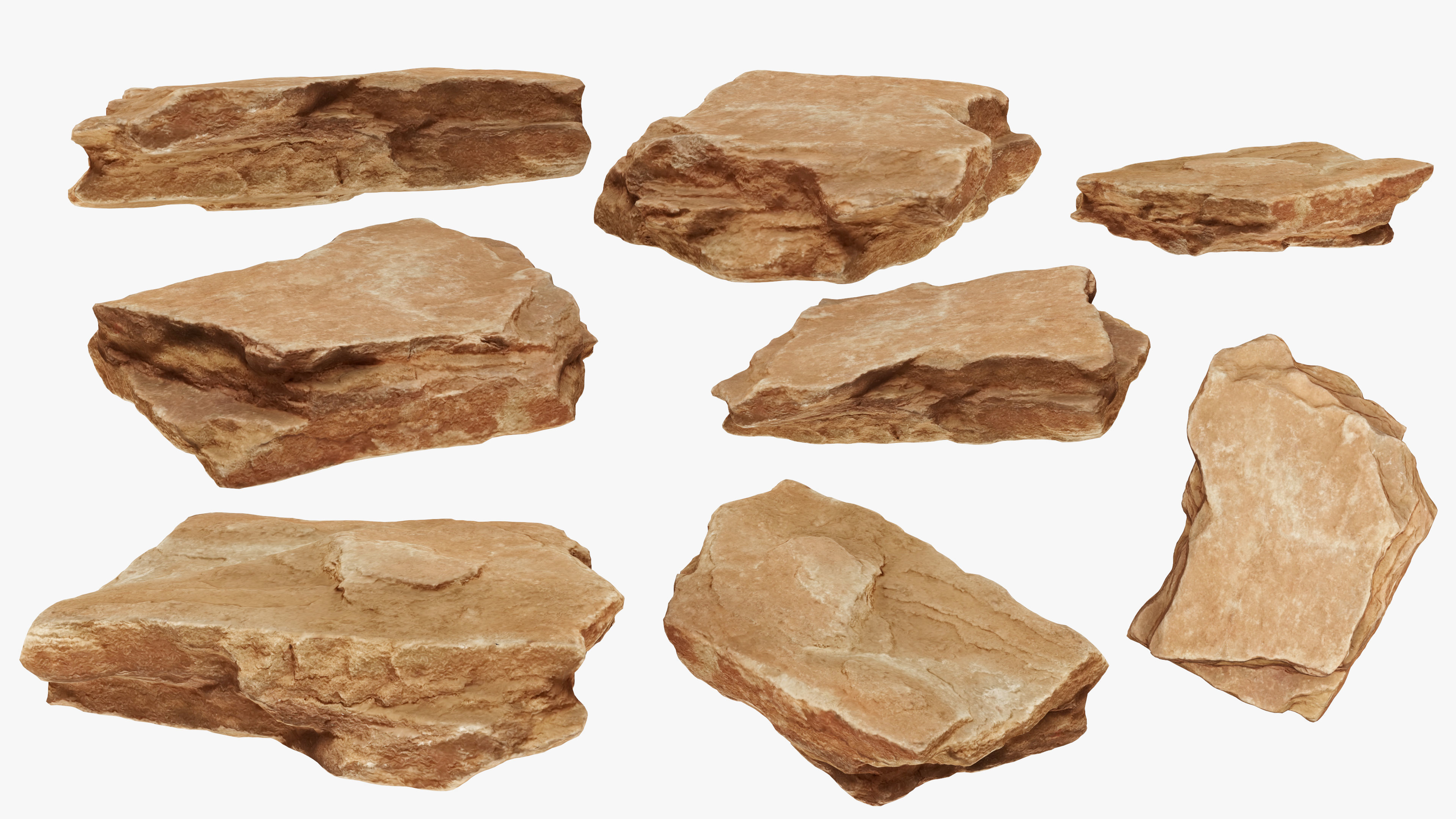 PSscanned stone pack 1 Low-poly 3D model_37