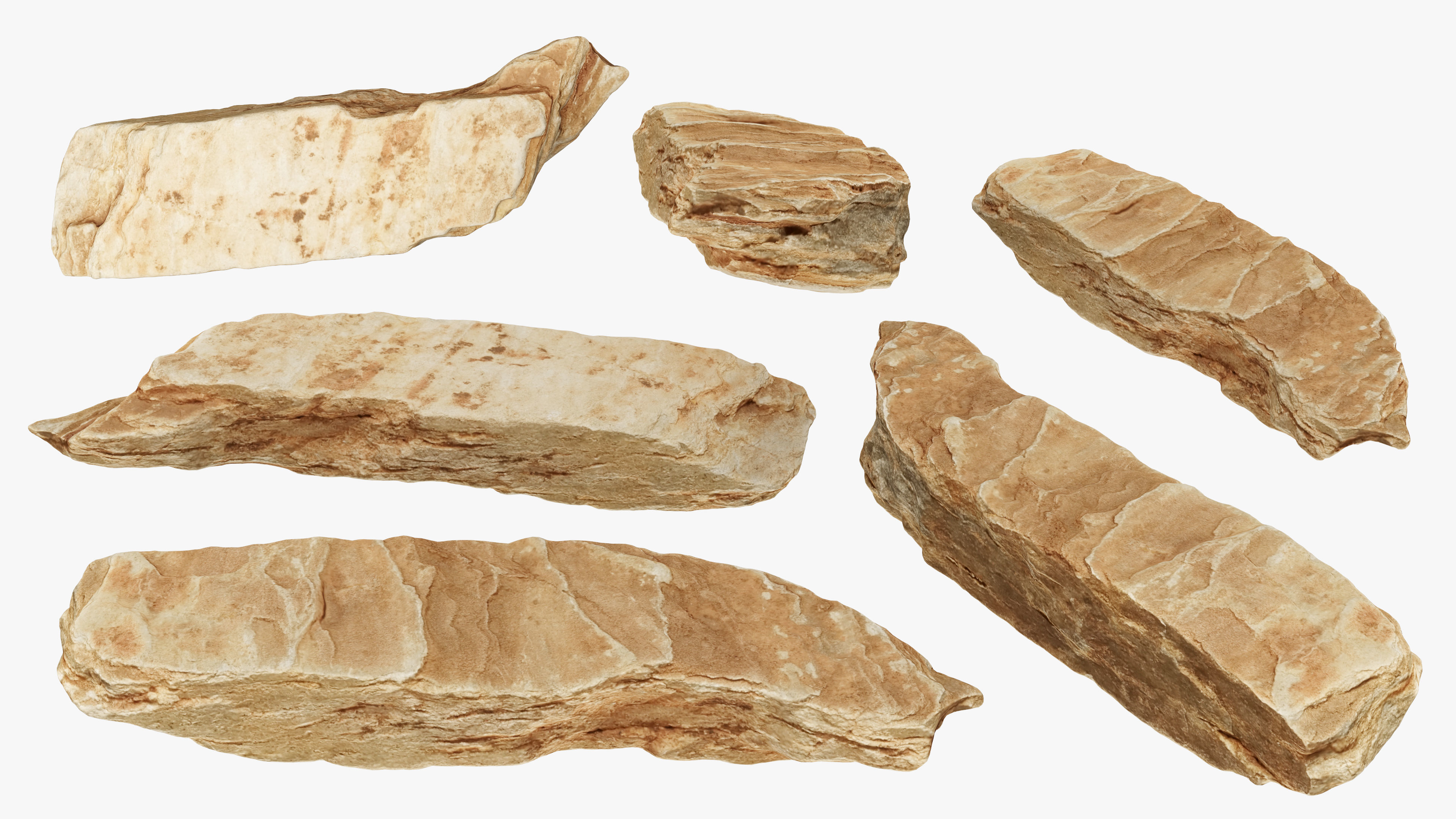 PSscanned stone pack 1 Low-poly 3D model_9