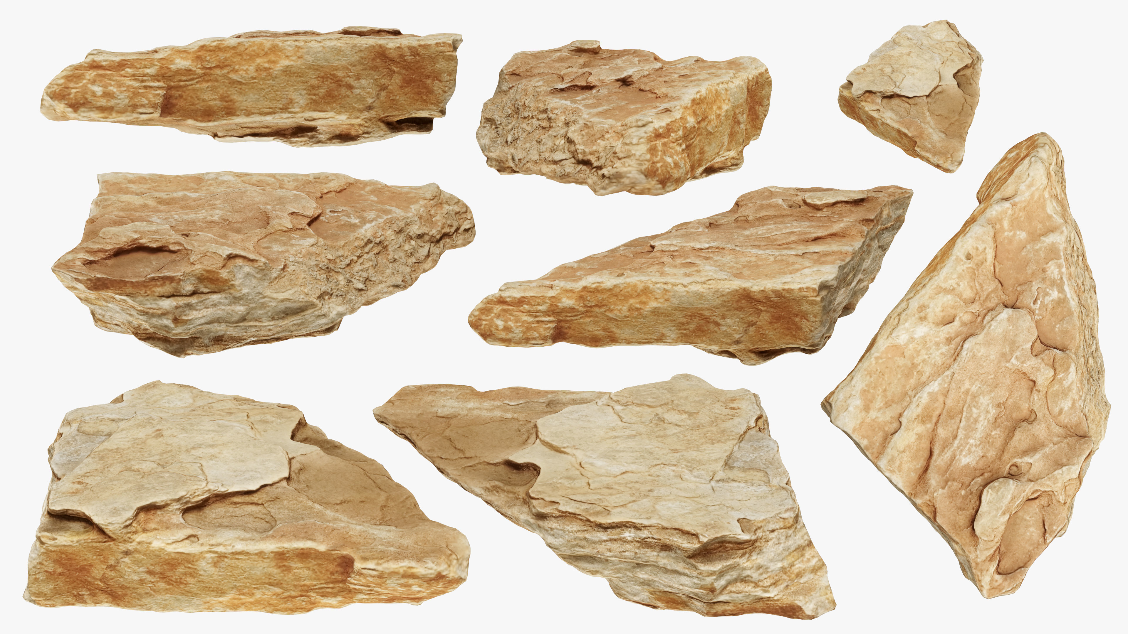 PSscanned stone pack 1 Low-poly 3D model_29