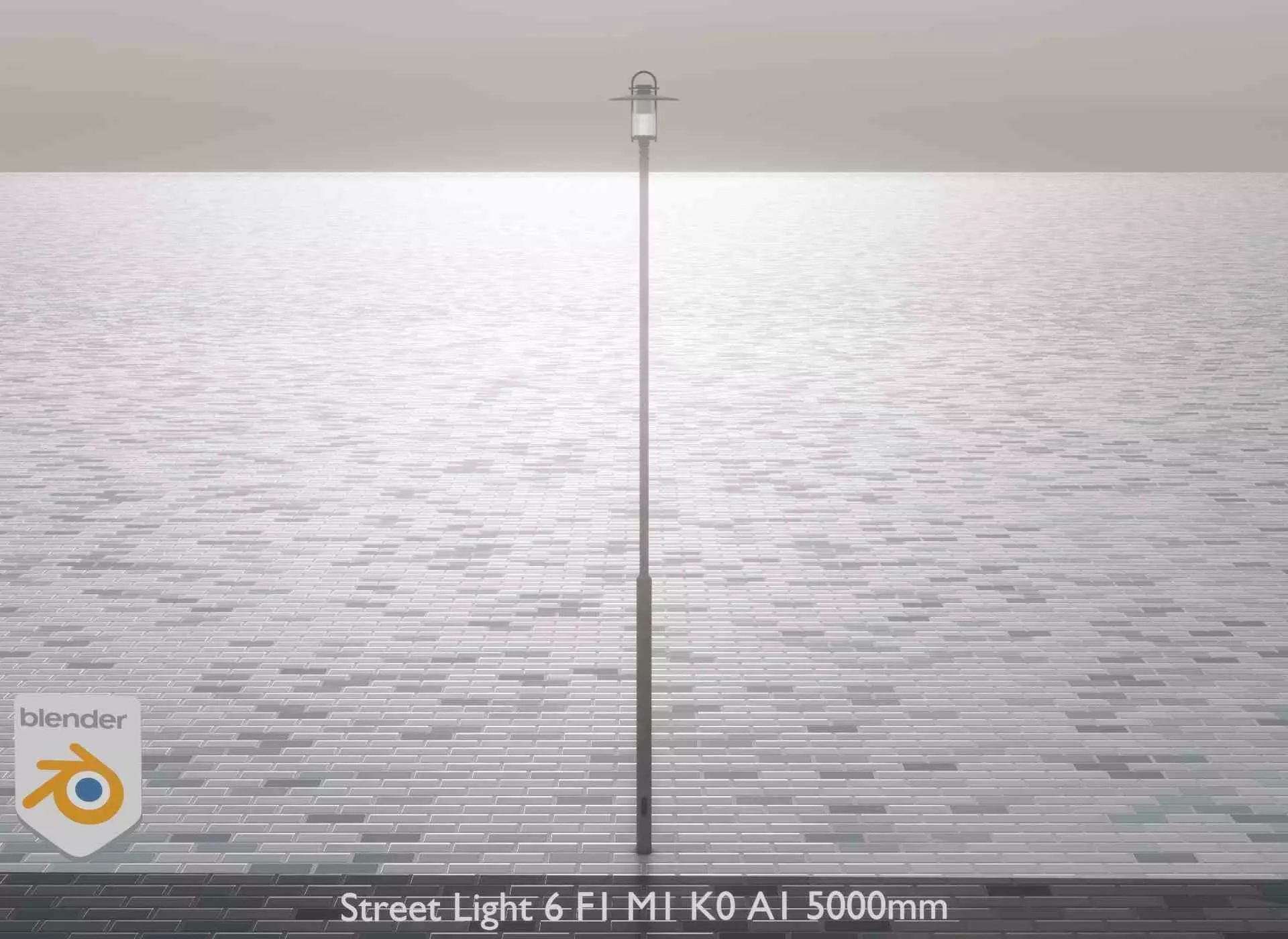 Street Light 6 F1 M1 K0 A1 5000mm Low-poly 3D model