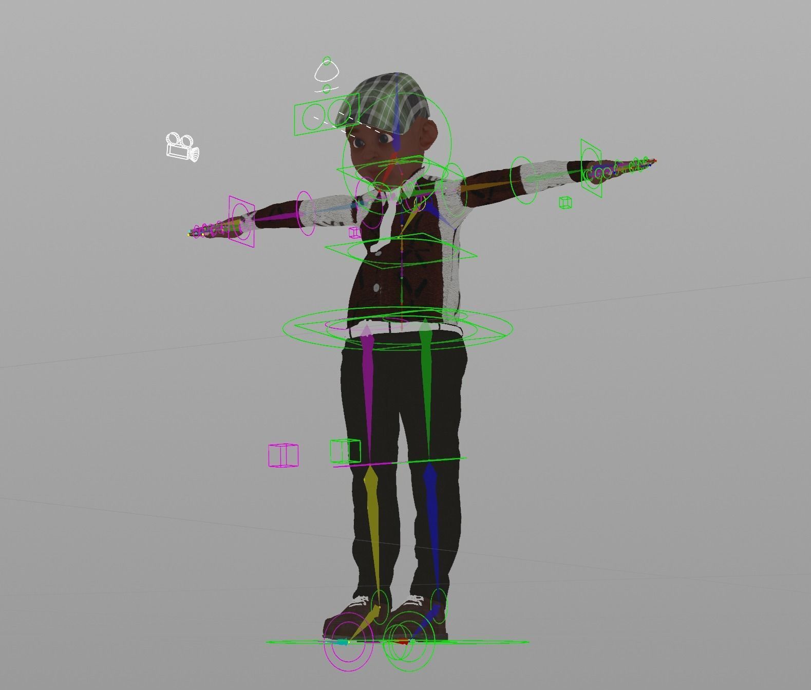 Rigged Elderly African Man  3D model_4