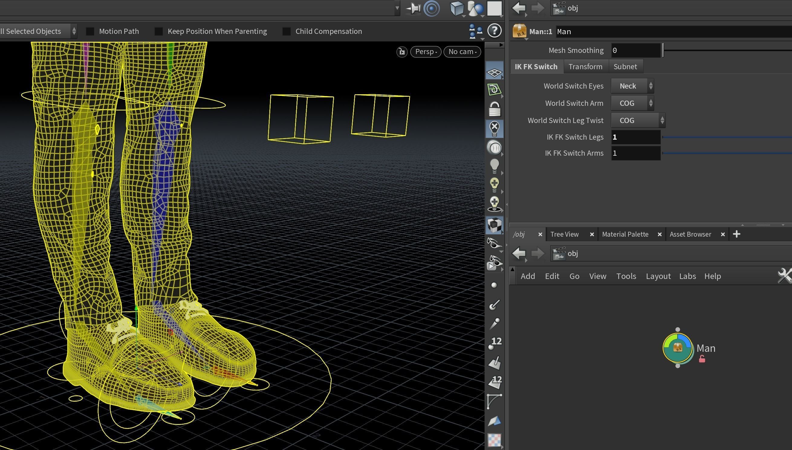 Rigged Elderly African Man  3D model_2