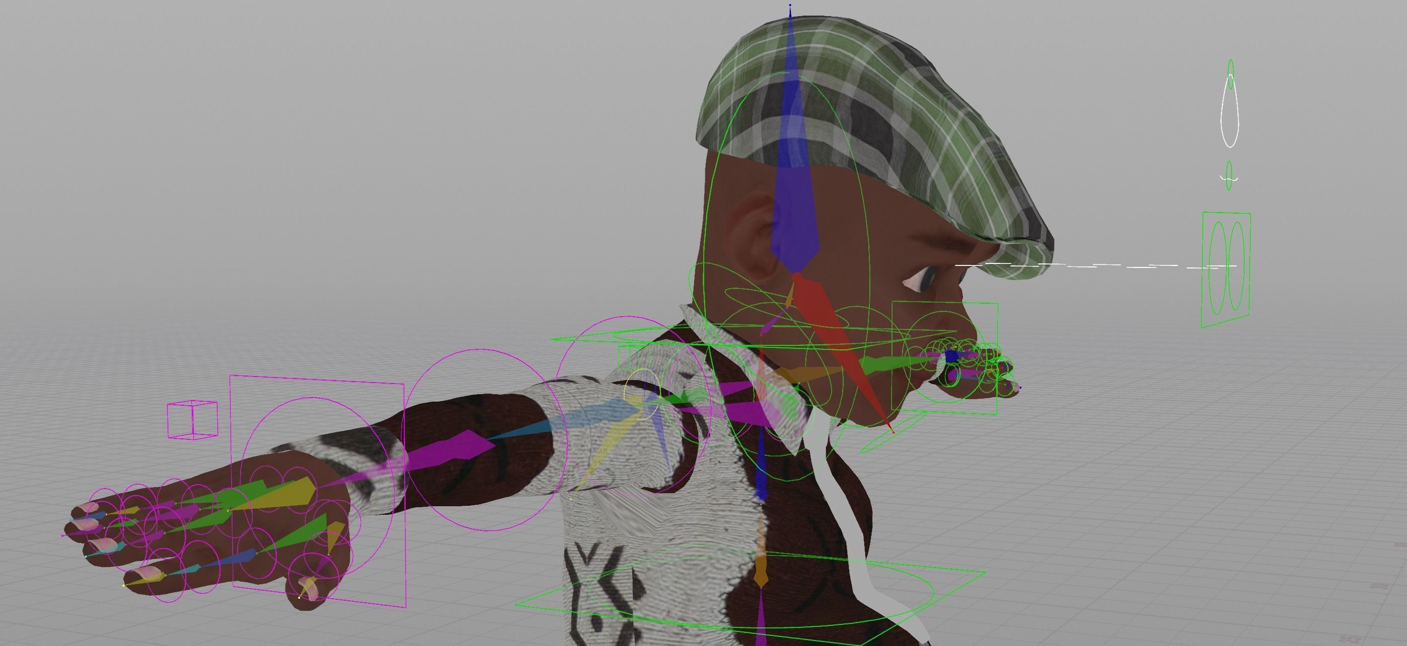 Rigged Elderly African Man  3D model_8