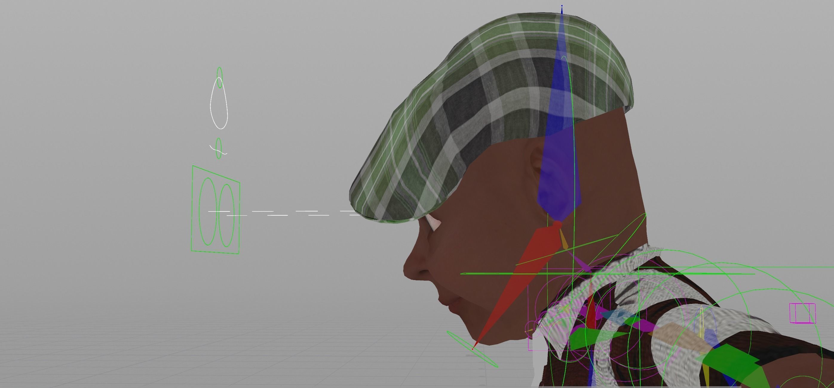 Rigged Elderly African Man  3D model_11