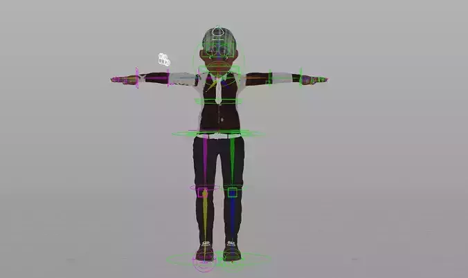 Rigged Elderly African Man  3D model Rigged Elderly African Man  3D model