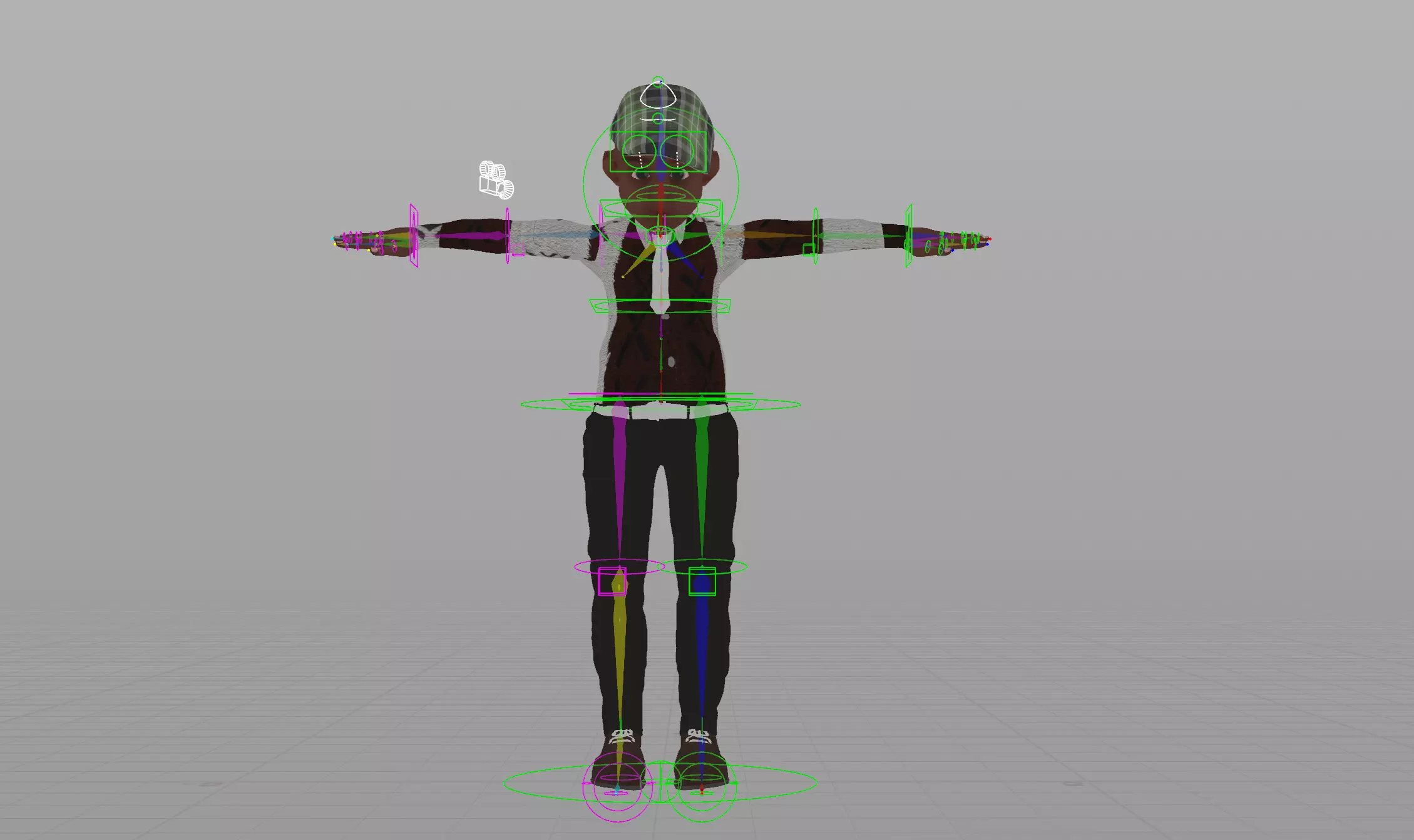 Rigged Elderly African Man  3D model_0