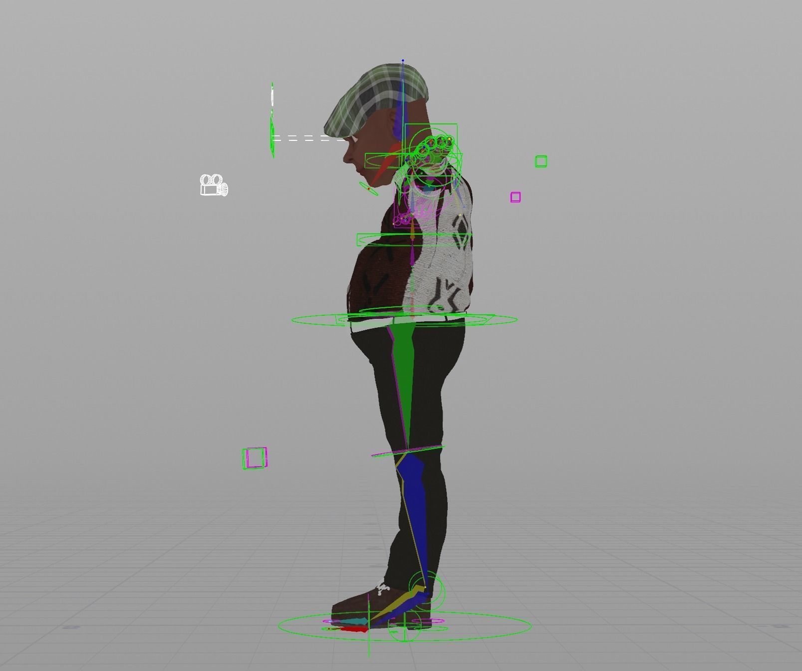 Rigged Elderly African Man  3D model_5