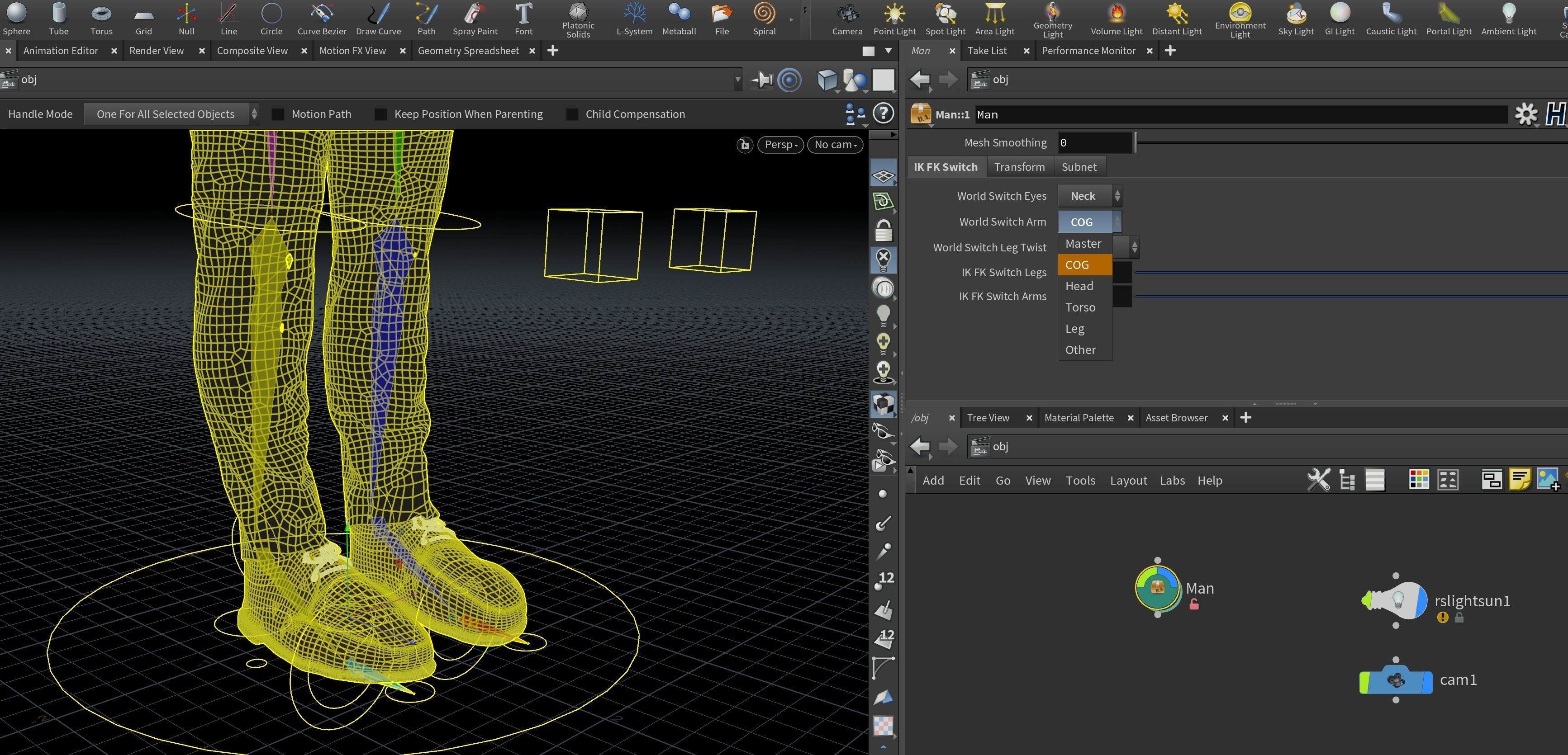 Rigged Elderly African Man  3D model_3