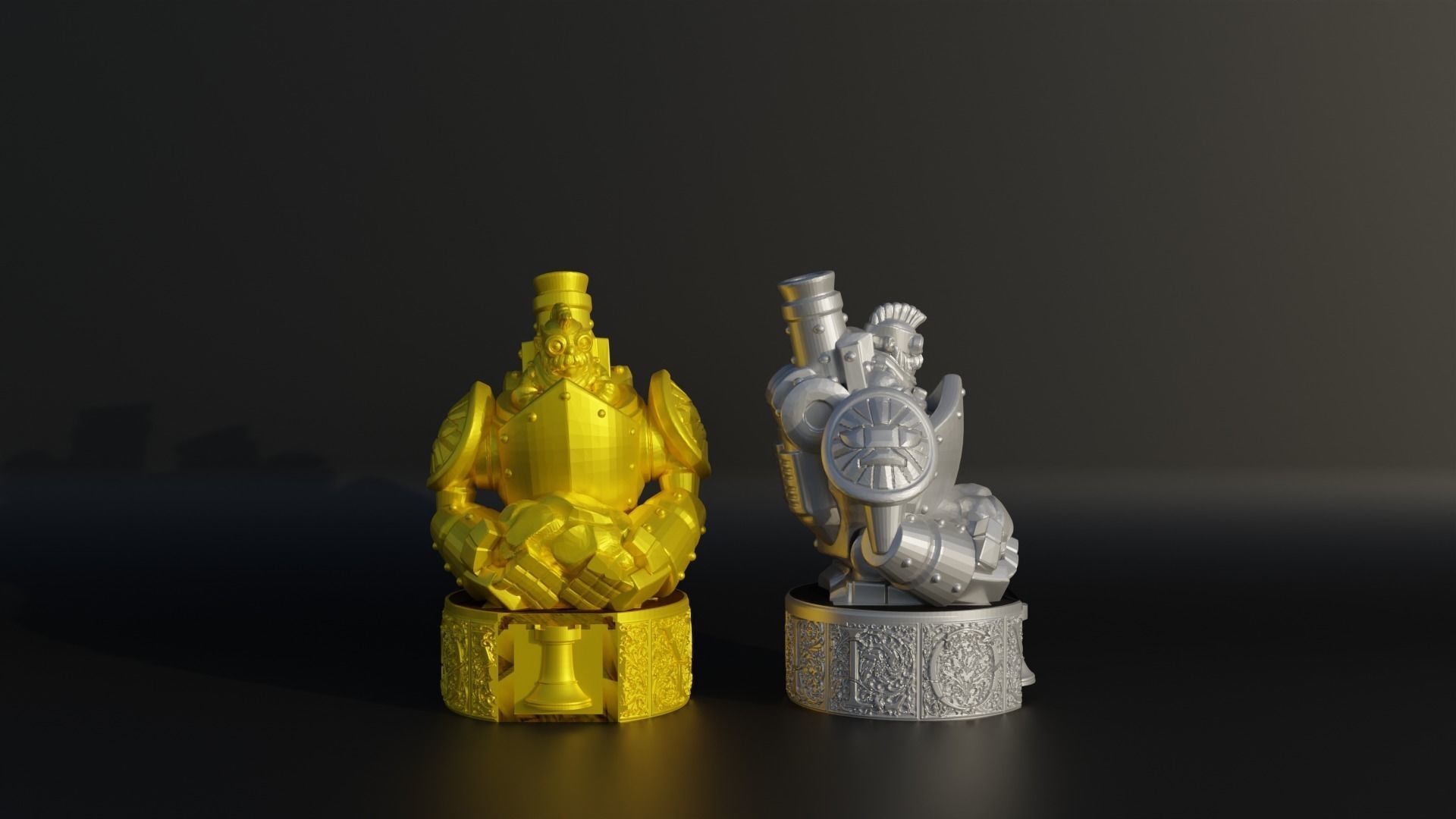 Dwarf Figure Chess Set - 6 Different Dwarf Character 3D print model_17
