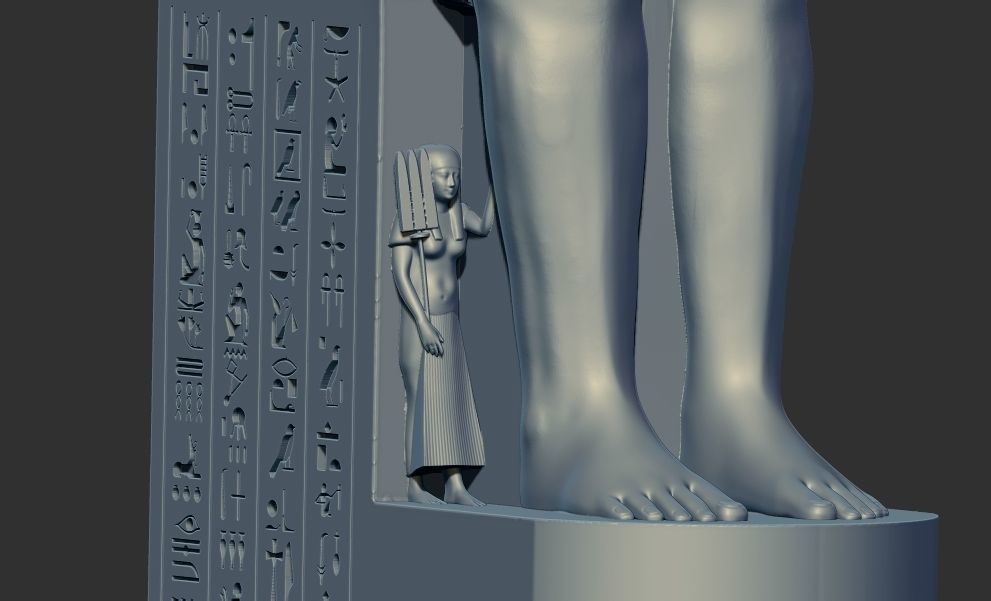 Egyptian King Ramses II statue 3d printable model 3D print model_5