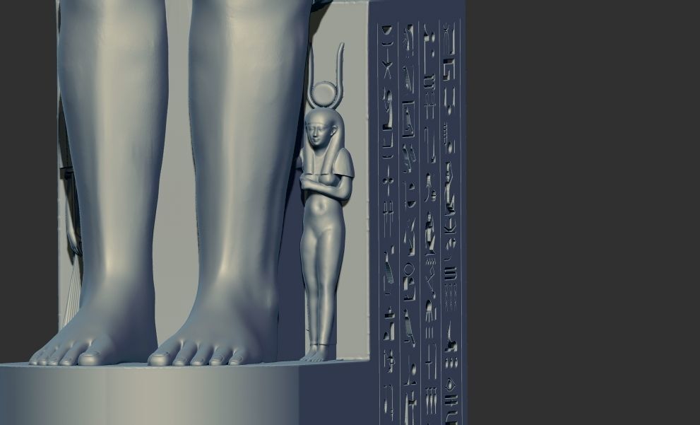 Egyptian King Ramses II statue 3d printable model 3D print model_4