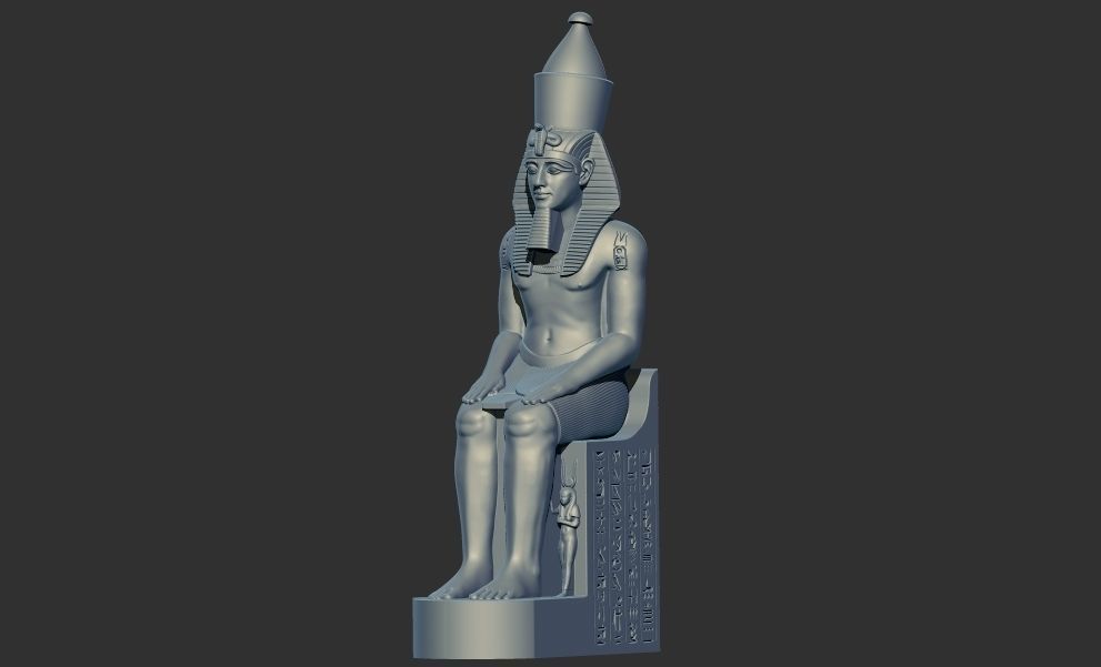 Egyptian King Ramses II statue 3d printable model 3D print model_1