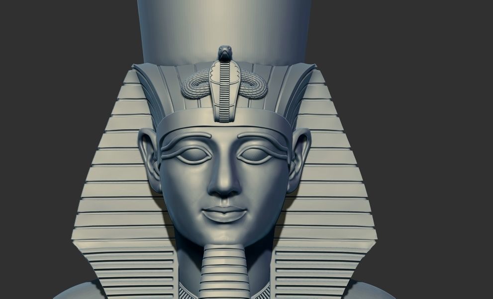 Egyptian King Ramses II statue 3d printable model 3D print model_10