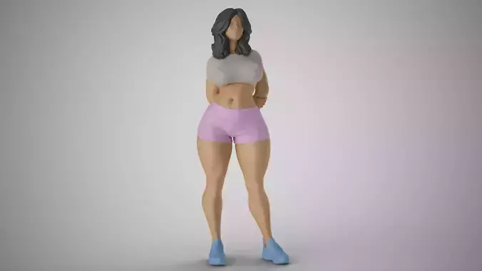 Girl with Hands Behind