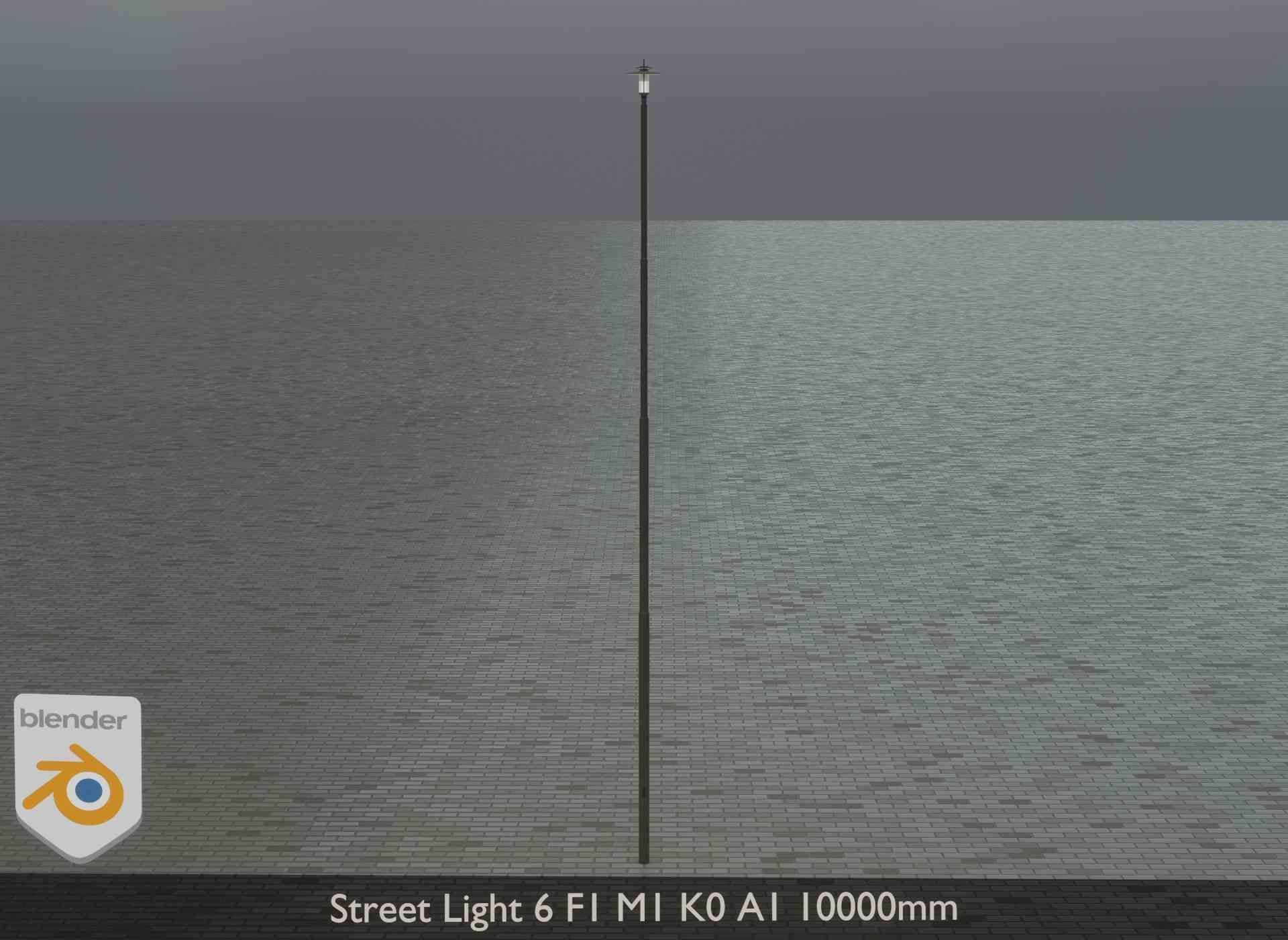 Street Light 6 F1 M1 K0 A1 10000mm Low-poly 3D model_11